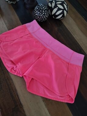 lululemon athletica Pink Two-Tone Athletic Shorts